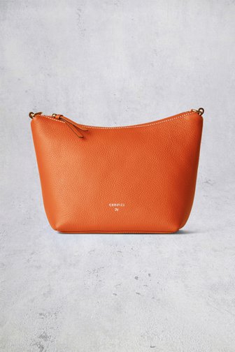 Le devant de Sac bandoulière en cuir orange de Crinkles pour Femmes