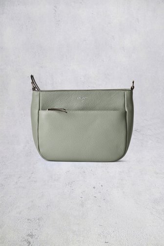 Le devant de Sac bandoulière vert clair en cuir de Crinkles pour Femmes