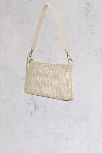 Sac beige clair avec finition tressée dorée de Bulaggi pour Femmes