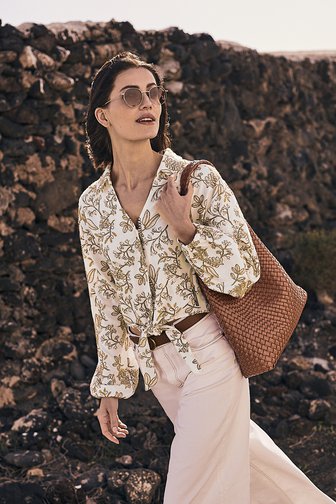 Sac fourre-tout tressé brun cognac de Bulaggi pour Femmes