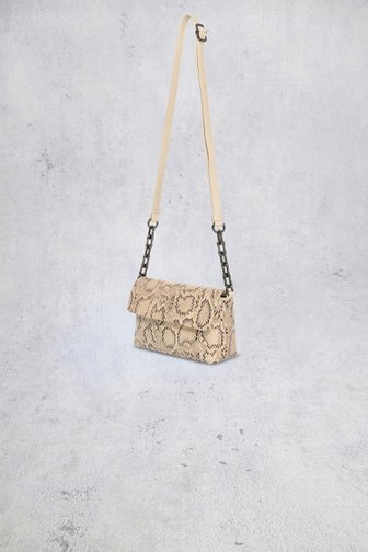 Le devant de Sac porté épaule écru avec imprimé serpent de Bulaggi pour Femmes