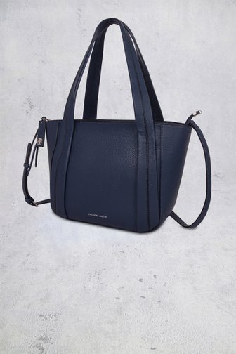Le devant de Sac porté épaule navy en aspect cuir de Laurent David pour Femmes
