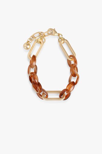 Productfoto 1 van Schakelarmband in bruin en mat goud door Liberty Island voor Dames