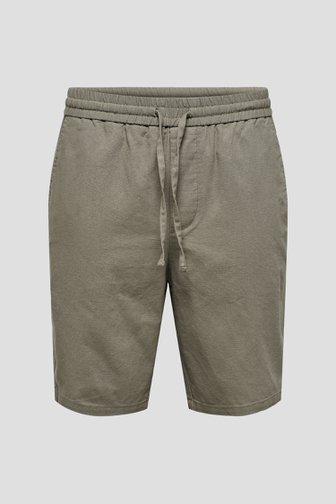 Short beige-gris avec taille élastique de ONLY & SONS pour Hommes