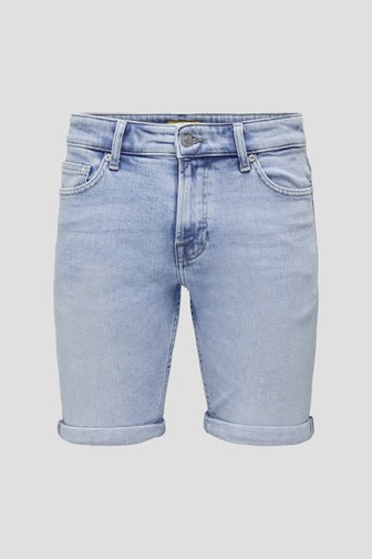 Short en denim bleu clair de ONLY & SONS pour Hommes