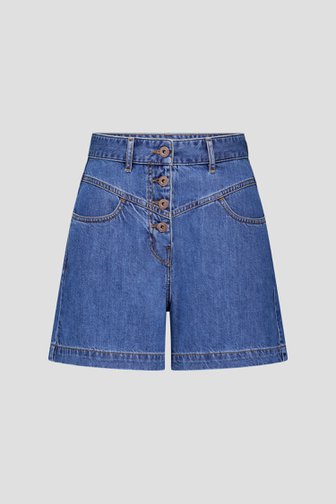 Short en denim bleu foncé de Liberty Island Denim pour Femmes