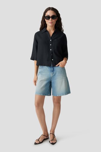 Le devant de Short en jean bleu de Opus pants pour Femmes