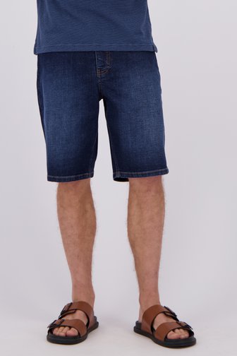 Le devant de Short en jean bleu de Ravøtt pour Hommes