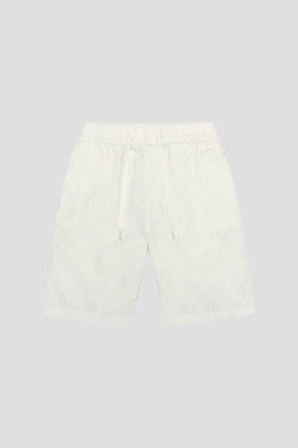 Le devant de Short en lin écru avec taille élastique de Matinique pour Hommes