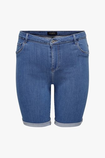Short jean bleu avec stretch de Only Carmakoma pour Femmes