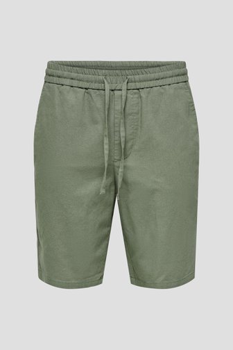 Short kaki avec taille élastique de ONLY & SONS pour Hommes