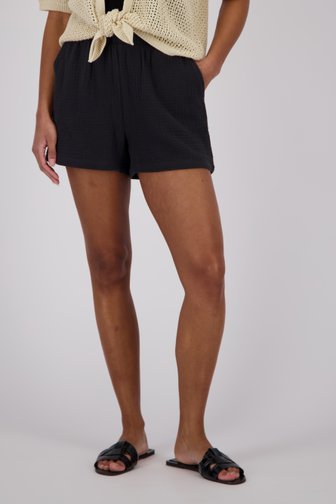 Le devant de Short noir avec un effet tetra de JDY pour Femmes