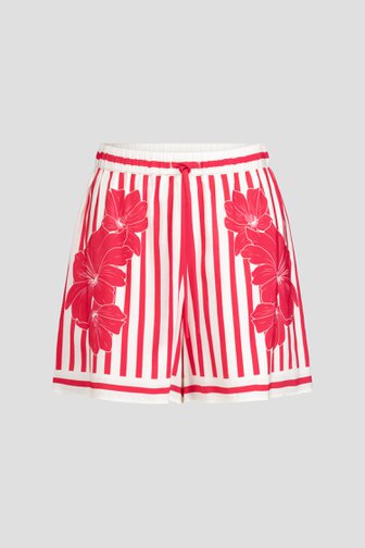 Le devant de Short rouge et blanc avec fleurs de D'Auvry pour Femmes
