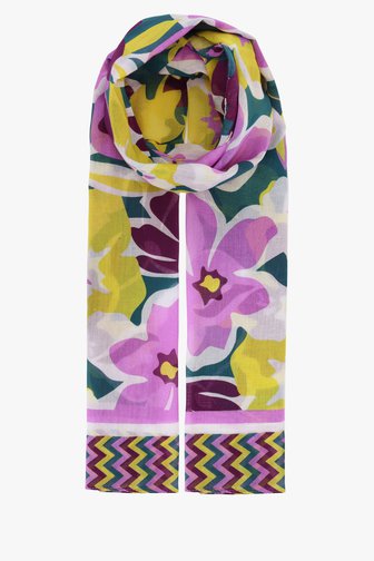 Sjaaltje met kleurrijke bloemenprint van Libelle voor Dames