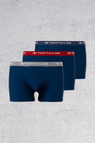 Slips bleus – Trunk pants – Set de 3 de Tom Tailor pour Hommes