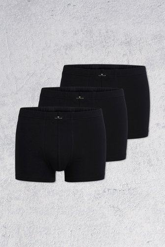 Slips noirs – Trunk pants – Set de 3 de Tom Tailor pour Hommes