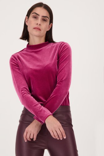 Sous-pull en velours fuchsia	 de D'Auvry pour Femmes