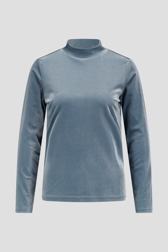 Sous-pull en velours gris-bleu de D'Auvry pour Femmes