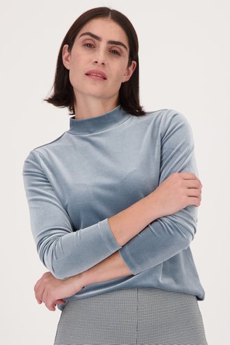 Sous-pull en velours gris-bleu de D'Auvry pour Femmes