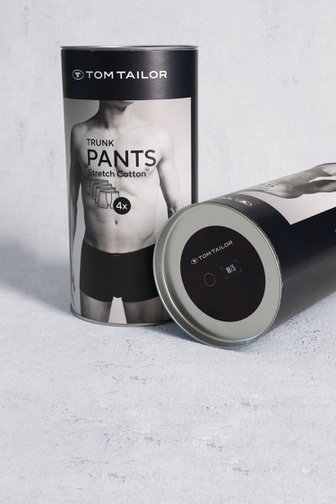 Sous-vêtements bleu – Trunk pants – Set de 4 de Tom Tailor pour Hommes