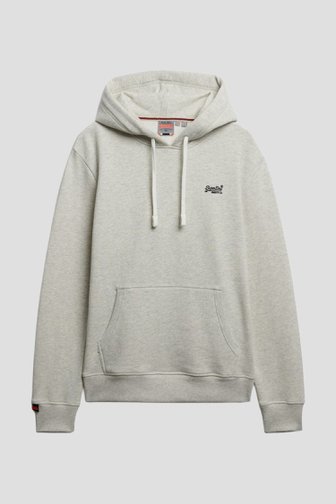 Le devant de Sweat à capuche gris de Superdry pour Hommes