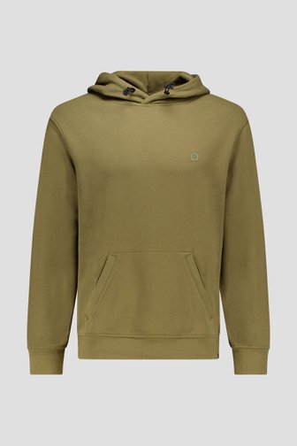 Le devant de Sweat à capuche kaki de Ravøtt pour Hommes