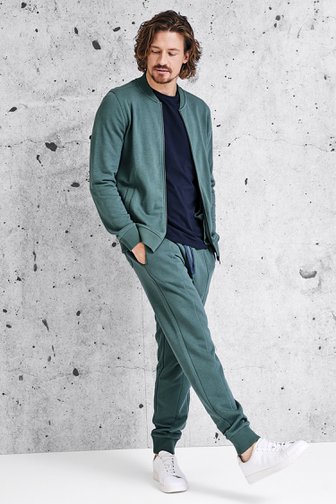 Sweat zippé vert foncé de Ravøtt pour Hommes