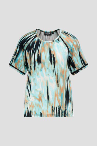 T-shirt à imprimé abstrait coloré de Signature pour Femmes
