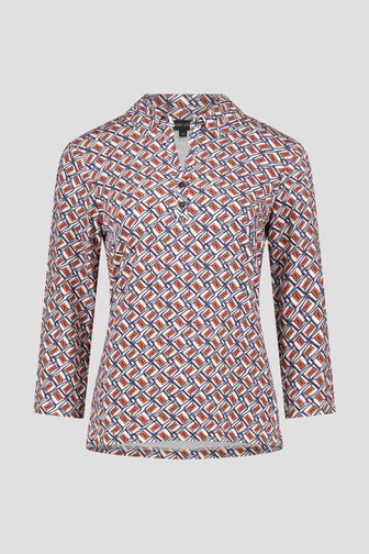 T-shirt à imprimé bleu-orange de Claude Arielle pour Femmes