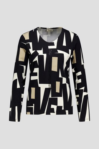 Photo produit 1 de T-shirt à imprimé noir et blanc de Barbara Lebek pour Femmes