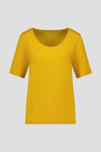 T-shirt à manches courtes jaune orangé de Liberty Island pour Femmes