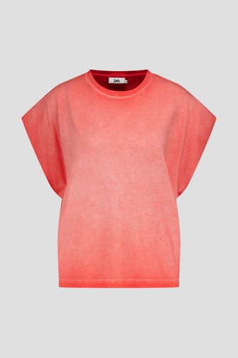 T-shirt à manches courtes rose corail délavé de Louise pour Femmes