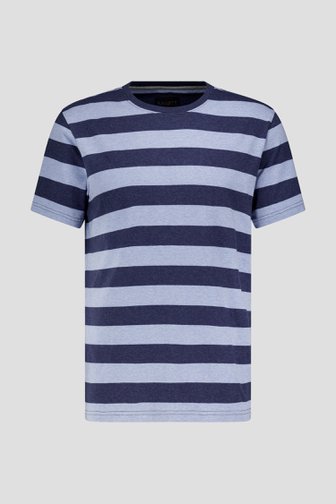 T-shirt à motif rayé bleu de Ravøtt pour Hommes