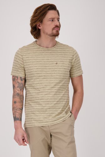 T-shirt à rayures marron de Ravøtt pour Hommes