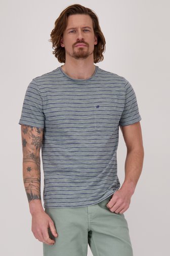 T-shirt à rayures vert de Ravøtt pour Hommes