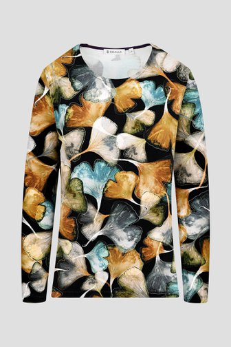 T-shirt avec imprimé feuillage de Bicalla pour Femmes