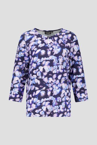 Photo produit 1 de T-shirt avec imprimé violet-bleu de Signature pour Femmes