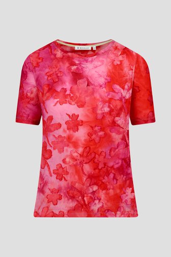 T-shirt avec motif floral en relief de Bicalla pour Femmes