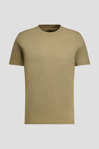Le devant de T-shirt beige à col rond de Liberty Island pour Hommes