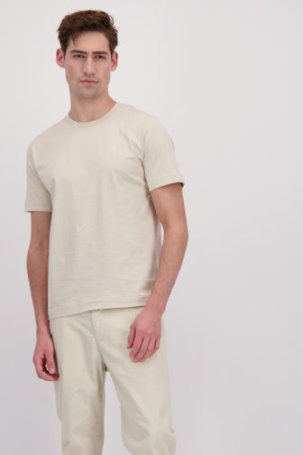 Le devant de T-shirt beige en coton de Marc O'Polo pour Hommes