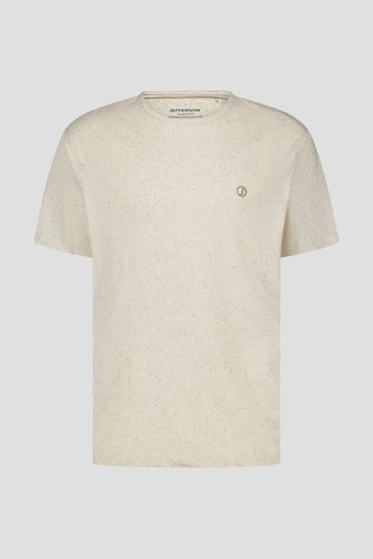 T-shirt beige en tissu moucheté  de Jefferson pour Hommes