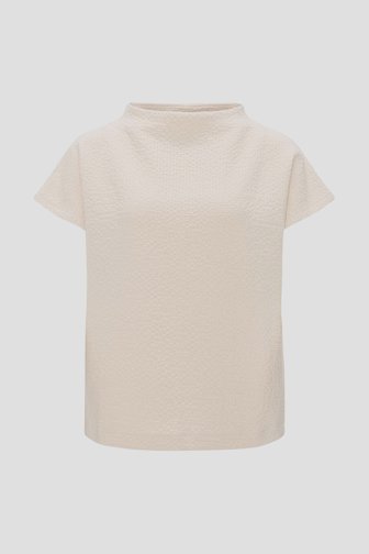 T-shirt beige texturé de Opus pour Femmes