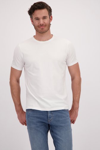 T-shirt blanc à col rond de Liberty Island pour Hommes