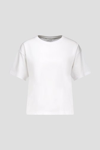 T-shirt blanc à col rond de Liberty Island pour Femmes