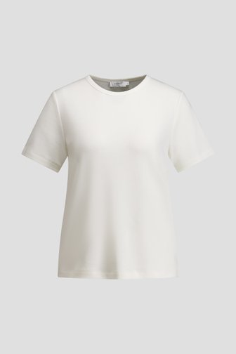 Le devant de T-shirt blanc à col rond de Liberty Island pour Femmes