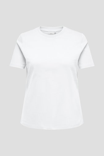 Photo produit 1 de T-shirt blanc à col rond de ONLY Carmakoma pour Femmes