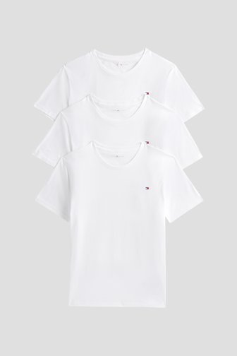 Photo produit 1 de T-shirt blanc à col rond - Set de 3 de Tommy Hilfiger pour Hommes