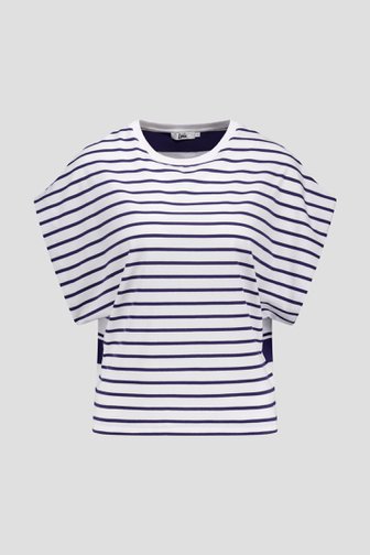 T-shirt blanc à rayures bretonnes de Louise pour Femmes