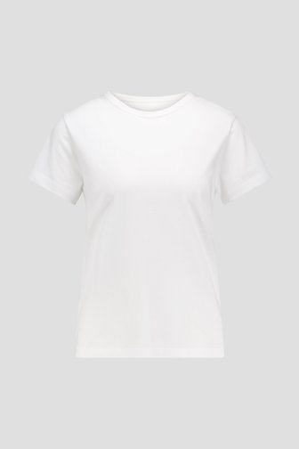 T-shirt blanc avec col rond de Liberty Island pour Femmes