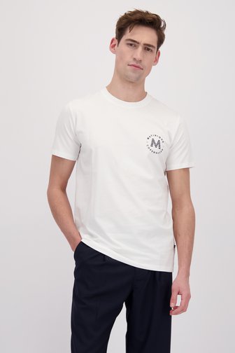 Le devant de T-shirt blanc avec imprimé de Matinique pour Hommes